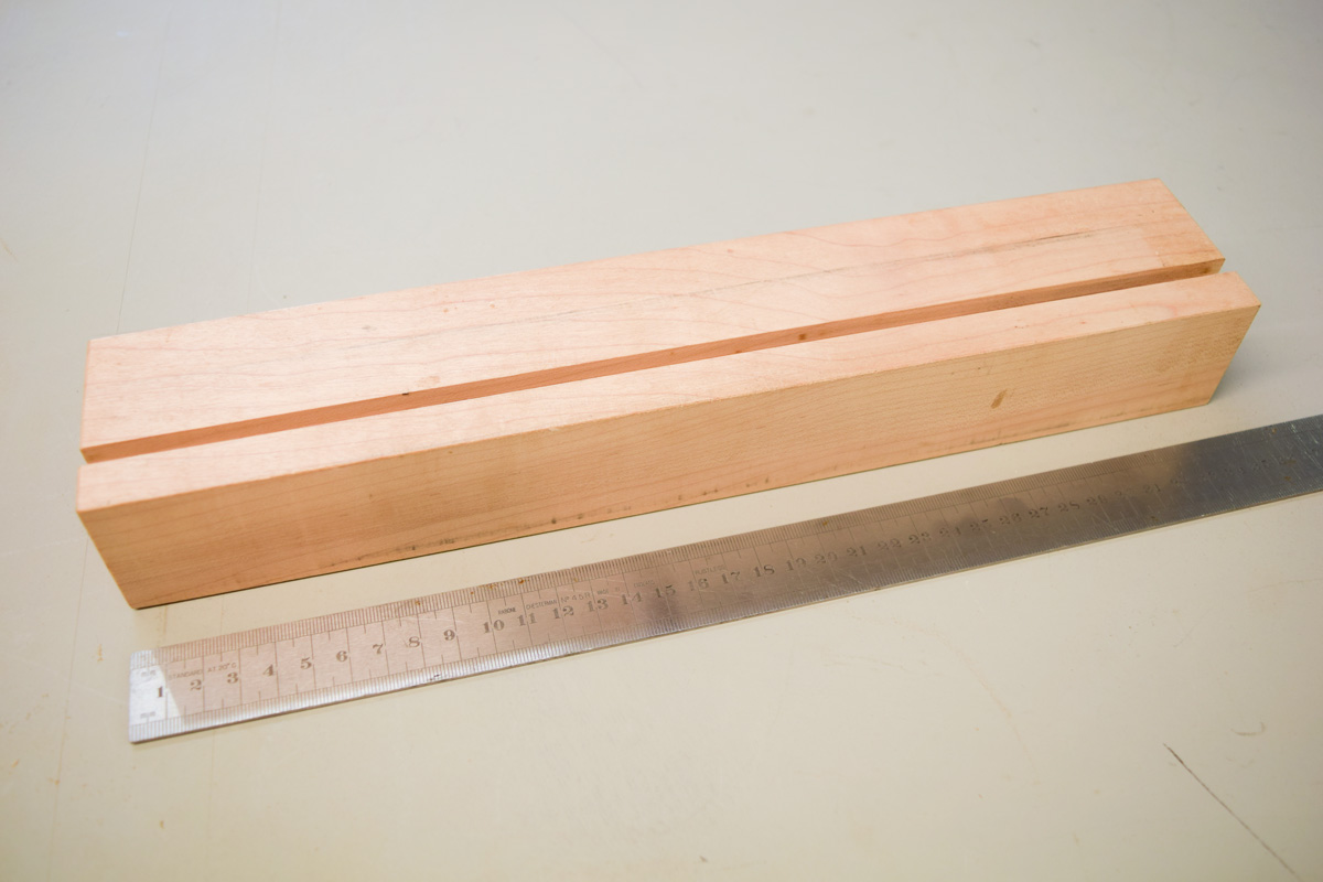 Illustrates the length of the block of wood