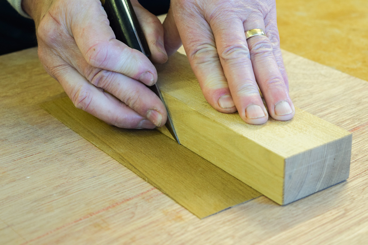 Cutting with a single bevel knife