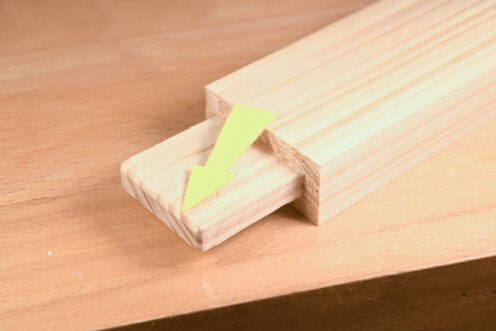 Chamfer on end of tenon
