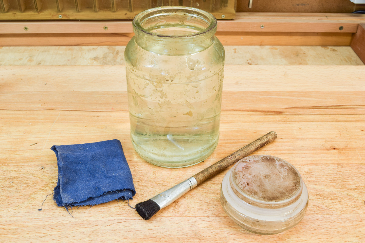 glues-and-gluing-brush-jar-and-rag