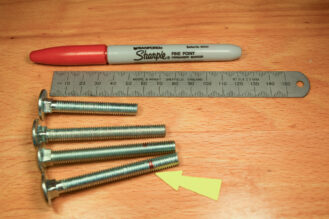 Remaining bolts cut to length
