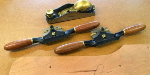 Remove all sharp edges on both pieces with a block plane and spokeshaves