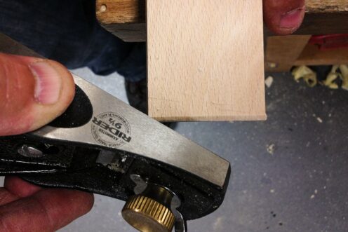 Softening edges with a block plane