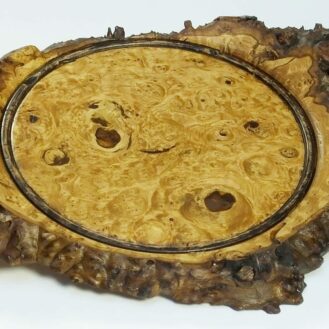 Lot 37: Michael Maisey - Natural edge decorative Platter (Sweet Chestnut Burr)