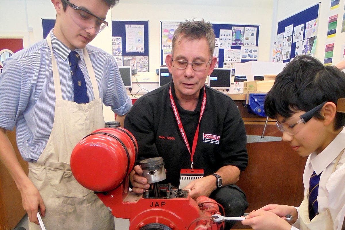 David Foden with engineering club