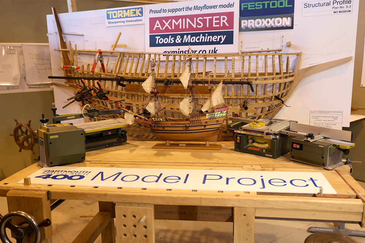 the model of the Mayflower is progressing steadily