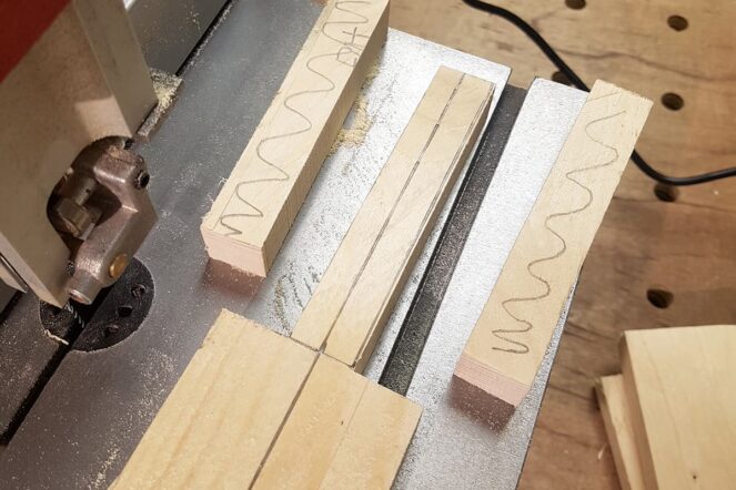 Cutting the rough handle shape