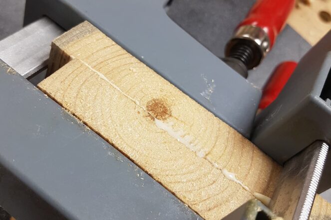 Glue to small pieces of timber for the pommel