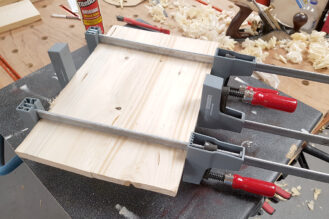 Tighten the clamps when everything is aligned