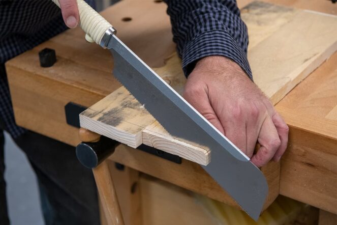 Trim your glued panels square on one end