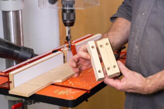 Drill the dowel holes