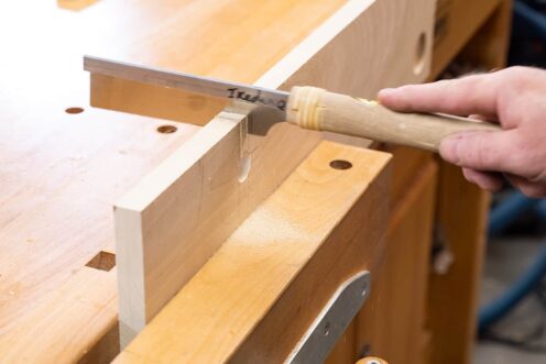 Remove material with a handsaw