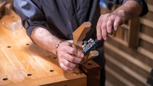 Cleaning up with a spokeshave