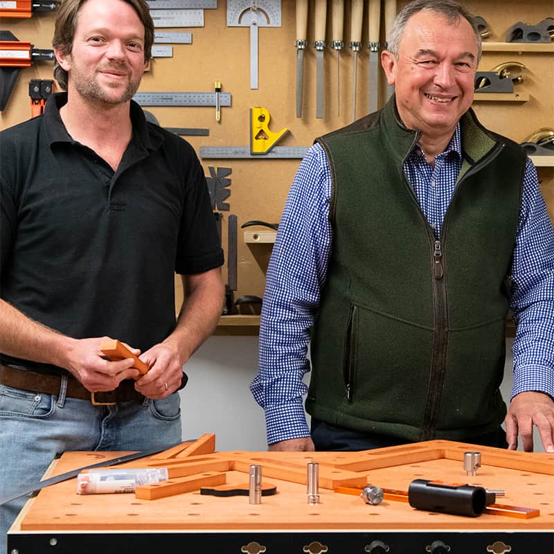 L-R: Tim Styles (Product Expert, Axminster Tools) and Peter Parfitt