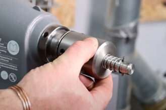 Screws directly onto your lathe's headstock