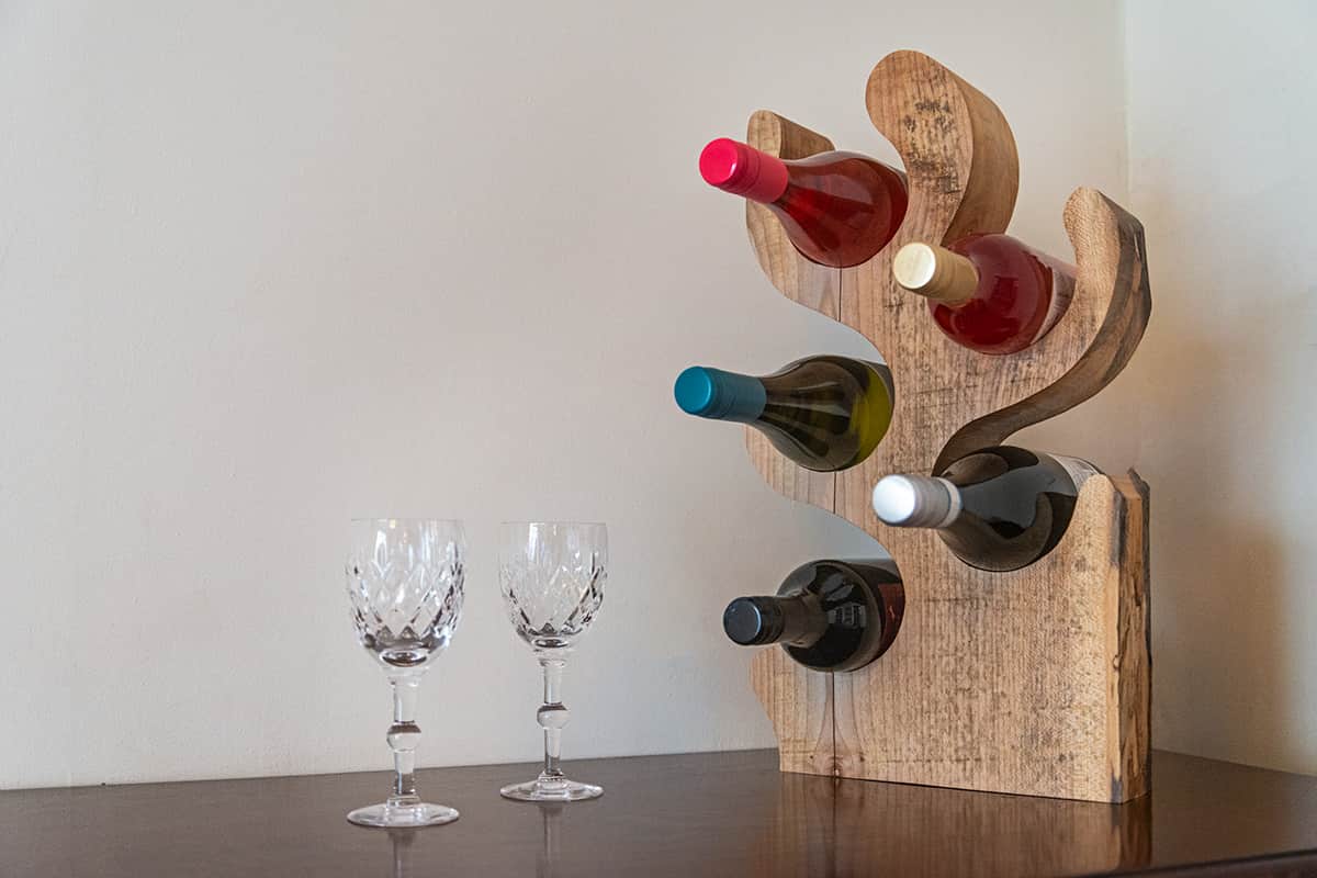 Completed wine rack
