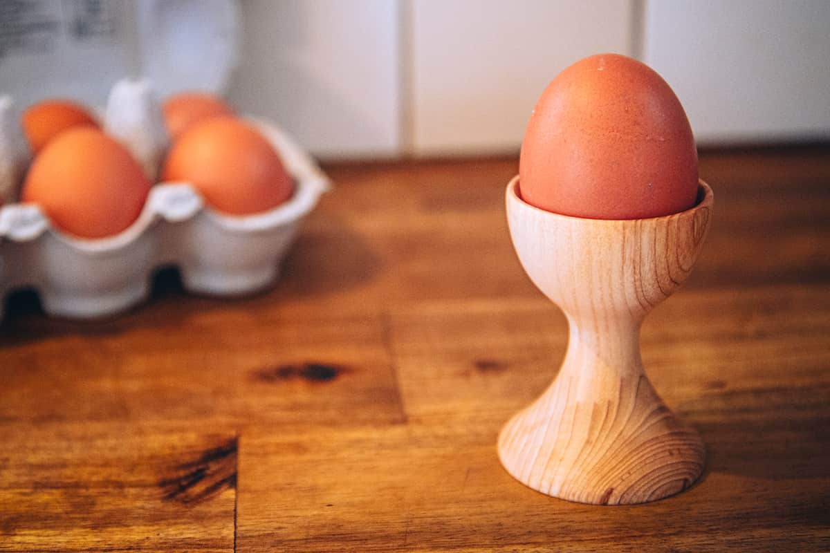Turned egg cup