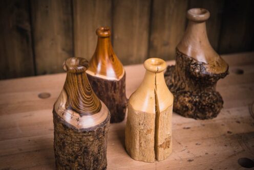 Turned vases