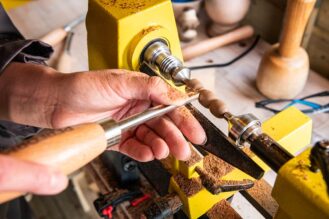 Perform Woodturning Lathe